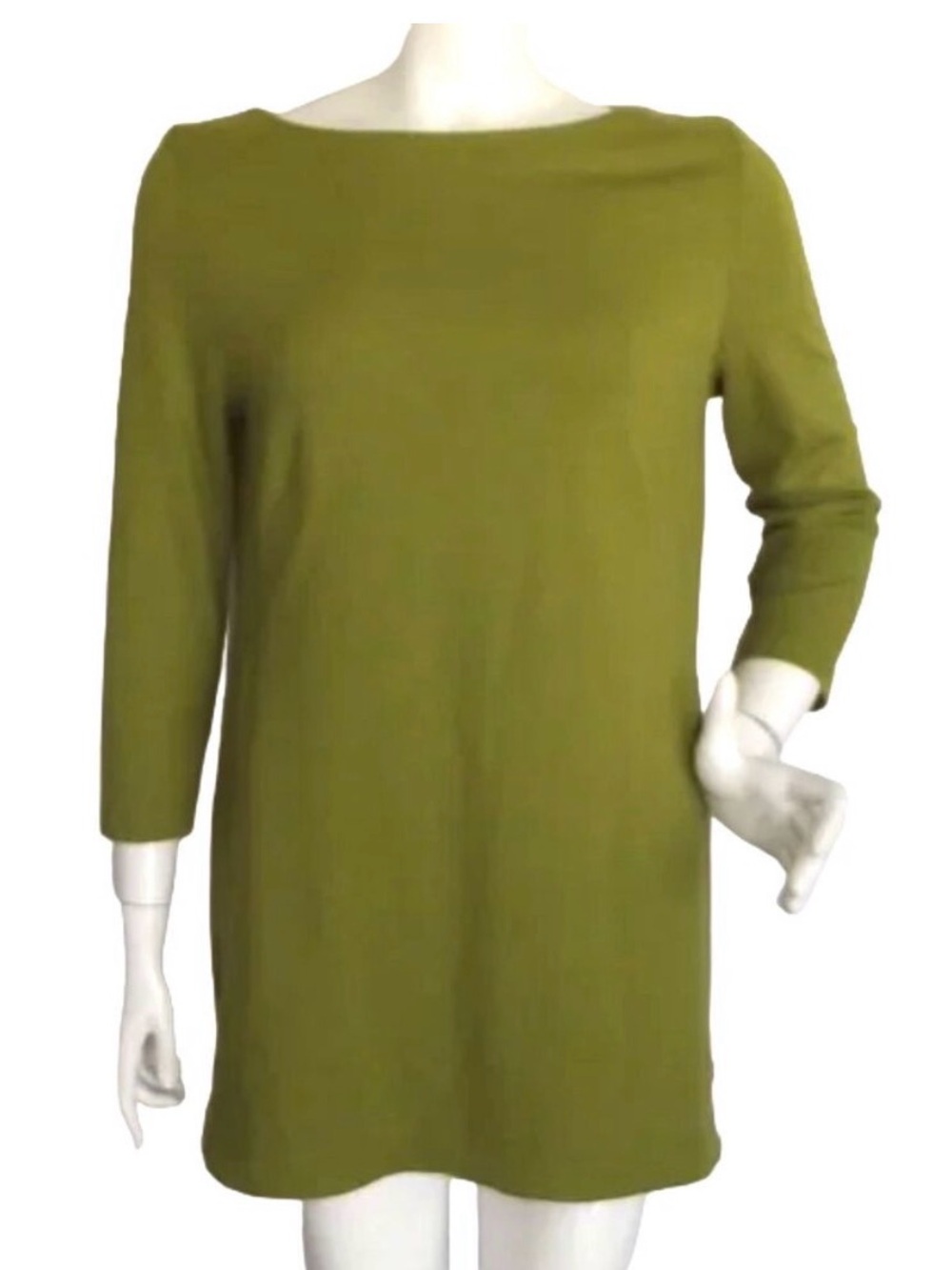 J.Jill Green Boatneck 3/4 Sleeve Tunic Top